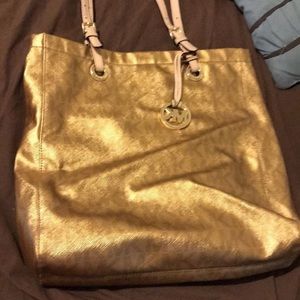 Michael kors large gold bag